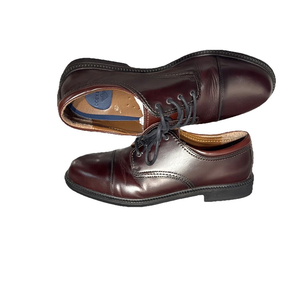 Dockers Mens Gordon Genuine Leather Casual Cap Toe Lace-up Oxford Shoe 10.5 EUC